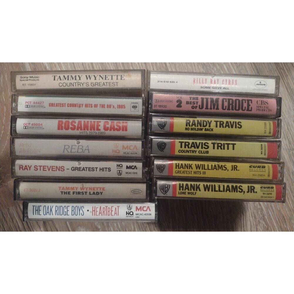 Lot Of 12 Country Music Artists Cassette Music Tapes